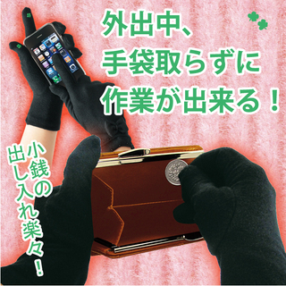 ★タッチパネル対応あったか手袋 レディース★《新品》の画像