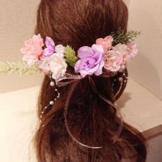 ウエディング・花冠風ヘア飾り