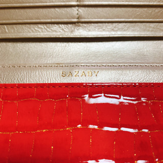 ★決まりました★■定価1.8万程度【SAZABY】ラウンドファスナー長財布RED（美品）の画像