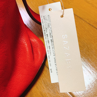 ★値下げ★定価2.7万★【新品未使用品】SAZABYショルダーバッグ（羊革/RED）の画像