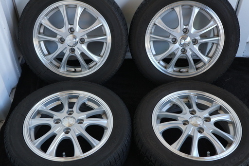 ★VELVA　冬用スタッドレス　アルミ7分山★14インチ★PCD100　4穴★155/65R14　75Q★計4本セット