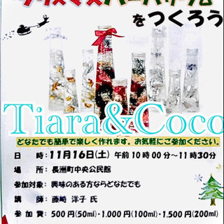 長洲町中央公民館11/16クリスマスハーバリウム教室の画像