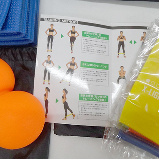 使用感少なめ＆未使用★GronG グロング エクササイズ・トレーニング用品セット/アンクルリスト 折り畳みヨガマット エクササイズバンド  マッサージボール　札幌 豊平区 アウトレットモノハウス平岸店の画像