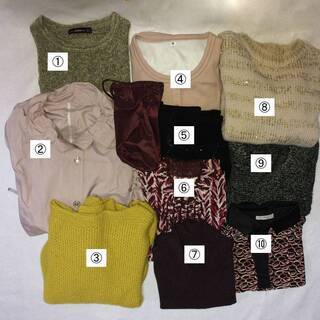 【取引完了】0円！レディース　10点 冬物、秋物他　セーターなど