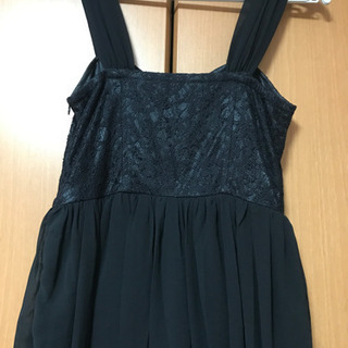 1度のみ着用 CECIL McBEE 黒レース 透けマキシワンピの画像