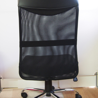 7cmガス昇降機能付きハイバックオフィスチェア２台｜事務所椅子｜ブラックの画像