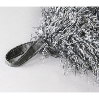 新品未使用 Warmth エコファー ビーズクッション グレーの画像