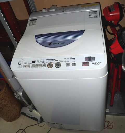 札幌市 シャープ 5.5kg 洗濯機 乾燥機能付き ES-TG55L 2015年 中古