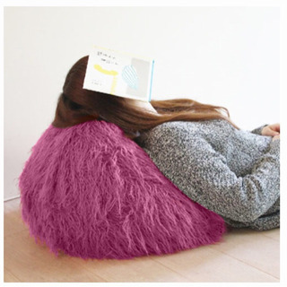 新品未使用 Warmth エコファー ビーズクッション キャメルの画像