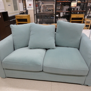 2人掛け用ソファ パステルグリーン【ユーズドユーズ名古屋天白店】