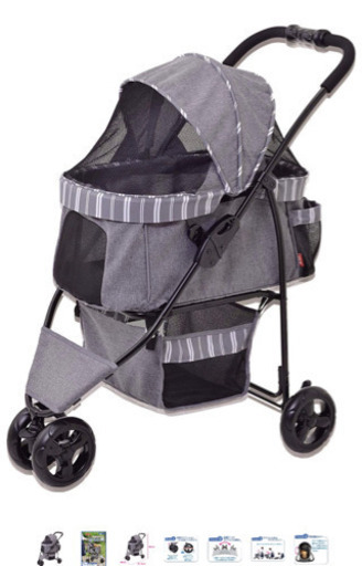 ペットカート 犬猫 定価18000円＋おまけのカバー 利用2回の美品