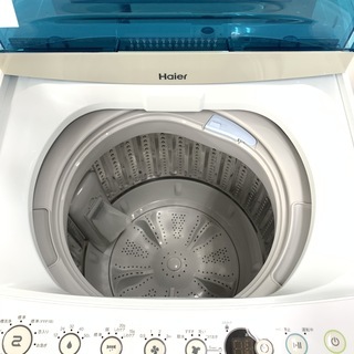 J146 【動作確認、クリーニング済】 ハイアール　全自動洗濯機6Kg　JW-C60A　2019年製　給水、排水ホース付き！動作保証ありますの画像