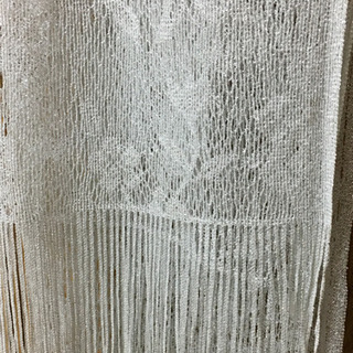 シルバー ラメ入りストールの画像