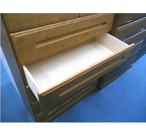 札幌 大川家具【6段 木製 ハイチェスト】幅80cm 中村敬木工 ブラウン 茶色系 整理箪笥 たんす タンス 箪笥 衣類収納 本郷通店
