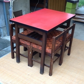 ☆残り②だけになりました【珍珍品②】中華料理店の朱色テーブル＆椅...