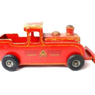 TRI-ANG イギリス製 木製 レトロカー PUFF 36cm NT の画像