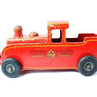 TRI-ANG イギリス製 木製 レトロカー PUFF 36cm NT の画像