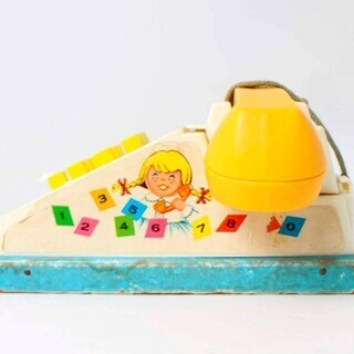 フィッシャープライス 木製 チャイムホン 電話 NTの画像