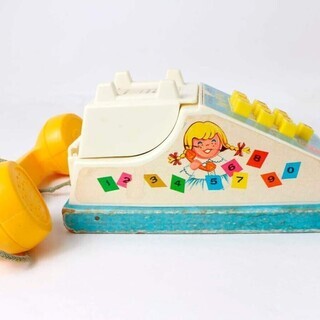 フィッシャープライス 木製 チャイムホン 電話 NTの画像