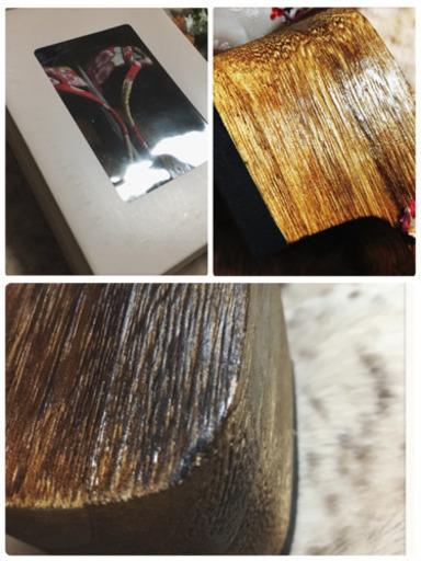 ご購入者様決定［未使用］和風木製軽量サンダル 下駄  柄一点物◆❖◇◇❖◆23～24.5cm