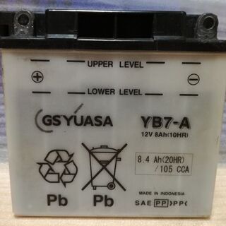 【メンテ済】バイク用バッテリー GS YUASA YB7-A 1...