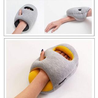 新品未使用 昼寝用 快眠 腕 枕　うたた寝枕　オフィス枕　 (イエロー)の画像