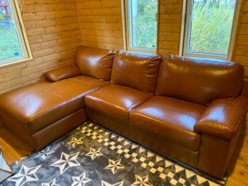 本革インポートソファー