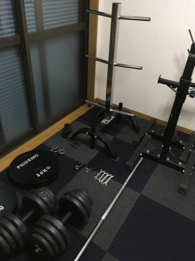 バーベル プレート140kg ベンチラック プレートラック ダンベル セット