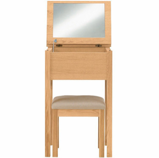 無印良品　オーク材ドレッサー　スツール付き　鏡台
