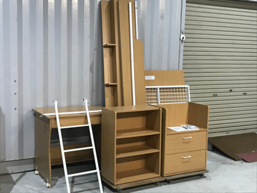 格安で！ニトリ システムベッド デスク デニッシュS◇ロフトベッド◇組立説明書有り
