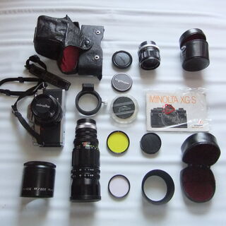 ミノルタフイルム式一眼レフカメラXG-Sと交換レンズセット