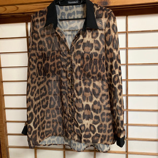 古着 レディースヒョウ柄シャツ