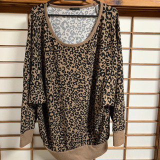 古着 ヒョウ柄ポンチョ