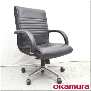 ◆オカムラ◆岡村製作所◆Okamura◆CEシリーズ◆ マネジメントチェア　本革　デスクチェア　エグゼクティブチェア③ 