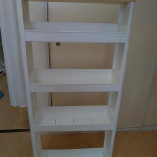 値下げしました！ワゴン(スリムタイプ)5段。幅12.5×奥行45×高さ97.4cm(商品スペックより)の画像