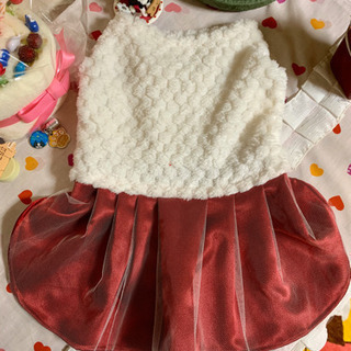 ハンドメイド犬服  新品 ワンピ チュール  Ｌ