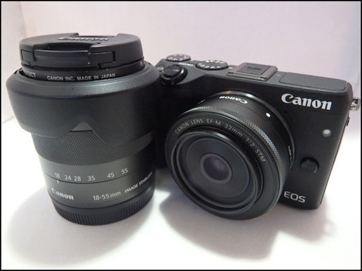 美品/キャノン◇ミラーレス一眼/EOS M3◇ダブルレンズ EVFキット