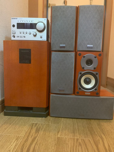 【ONKYO】ホームシアターセット　5.1ch アンプ内蔵ウーファー\u0026スピーカー