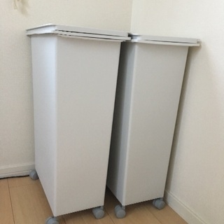 無印良品 無印 MUJI ゴミ箱 ごみ箱 蓋つき 二個セット シンプル インテリアの画像