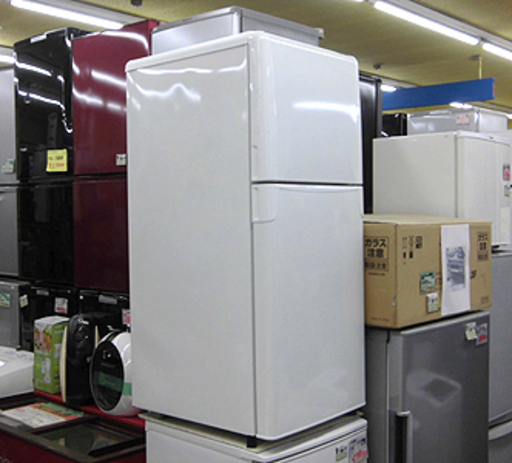 札幌【安い!】2ドア冷蔵庫 120L 東芝 幅477mm ホワイト 白 TOSHIBA YR-12T 2009年製 100Lクラス 本郷通店