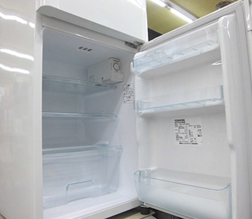 札幌【安い!】2ドア冷蔵庫 120L 東芝 幅477mm ホワイト 白 TOSHIBA YR-12T 2009年製 100Lクラス 本郷通店