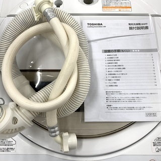 J149 【動作確認、クリーニング済】 東芝　TOSHIBA　洗濯機7Kg　AW-7G2　2015年製　★給水、排水ホース付き！動作保証ありますの画像