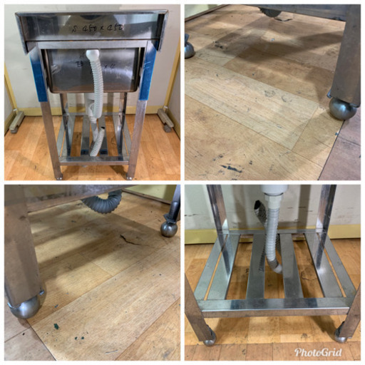 業務用　ステンレス　1層シンク流し台　W450xD450xH800mm