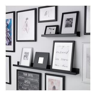 Ikea イケア MOSSLANDA モッスランダ アート用飾り棚 ブラック115 cmの画像