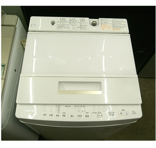札幌 美品 7.0kg 2016年製 洗濯機 東芝 静音 幅600mm AW-7D5 ガラストップ＆マジックドラム＆DDモーター＆自動お掃除機能搭載 東芝 本郷通店