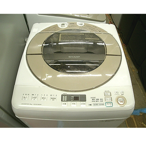 札幌 9.0kg 2015年製 洗濯機 シャープ 静音 幅600mm ES-GV90R インバーター＆槽クリーン＆黒カビカット＆洗い技コース搭載 SHARP 本郷通店