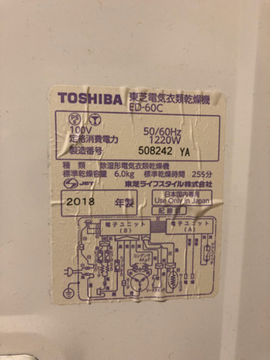 TOSHIBA ED60C 中古