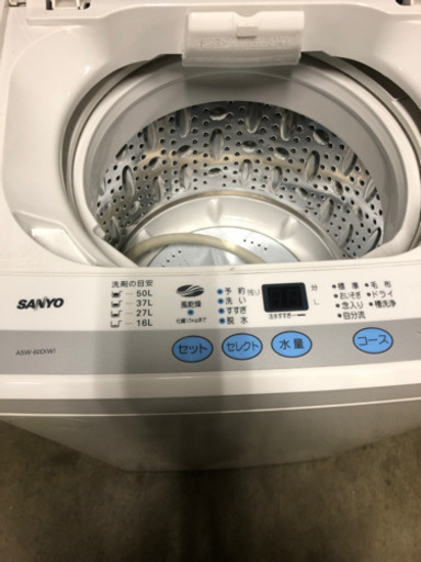 ★2011年製★ サンヨー ステンレス槽洗濯機 6.0kg