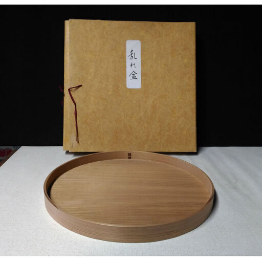 c324 乱れ盆 乱盆 曲げ物 曲物 紙箱入り 茶道具 盆 丸盆 木製