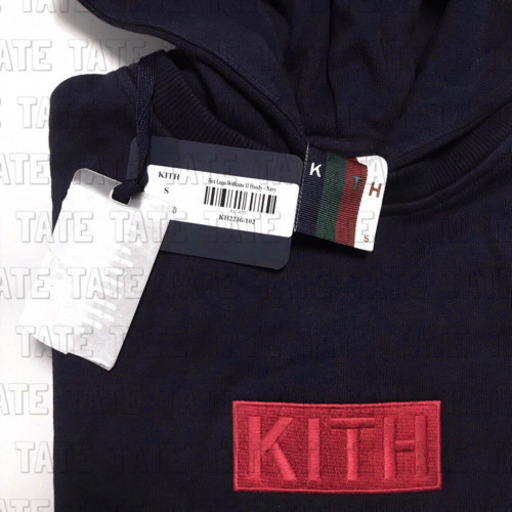 正規品 KITH キス クラシックボックスロゴ ウィリアムズパーカー ネイビー